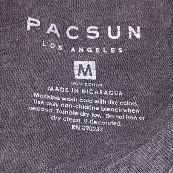 Grey trendy men’s short sleeve tee pacsun - Picture 3 of 3